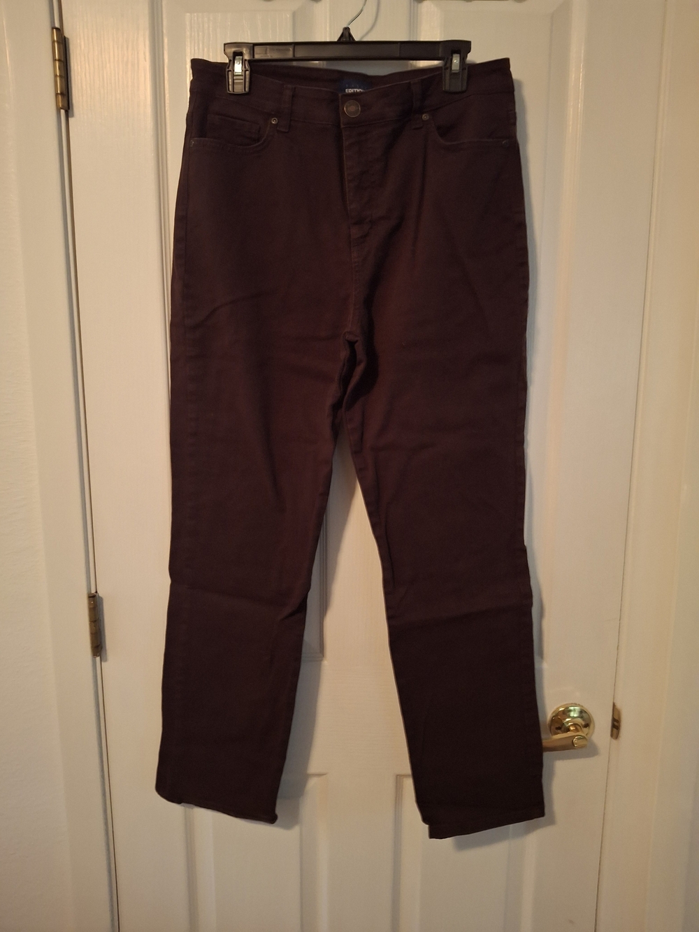 Basic Editions Dark Brown 5-pocket Jeans Size 12
